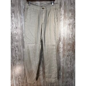 Tommy Bahama Beach Coast Linen‎ Stretch Waist Pants Mens L/32 MSRP $138 Coastal